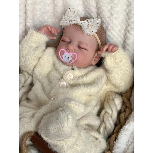 Reborn Baby Doll Realistic Newborn Premie Baby Dolls Xmas Magnetic Pacifier, - Picture 1 of 6